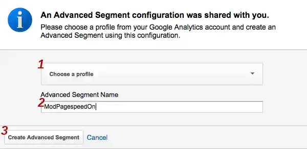 Import advanced segment screen.